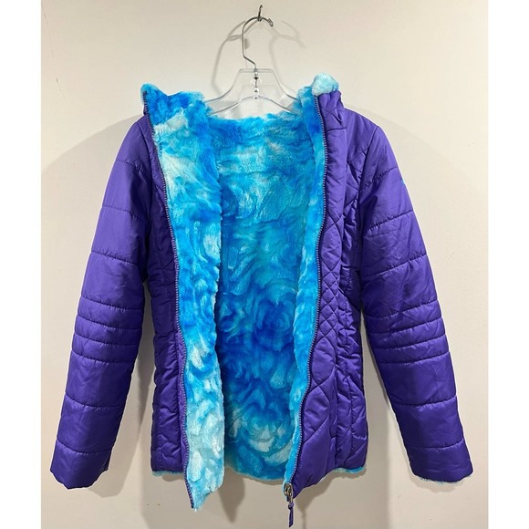 Pacific‎ Trail Purple Light Puffer Winter Reversible Jacket Size XL - Picture 3 of 7
